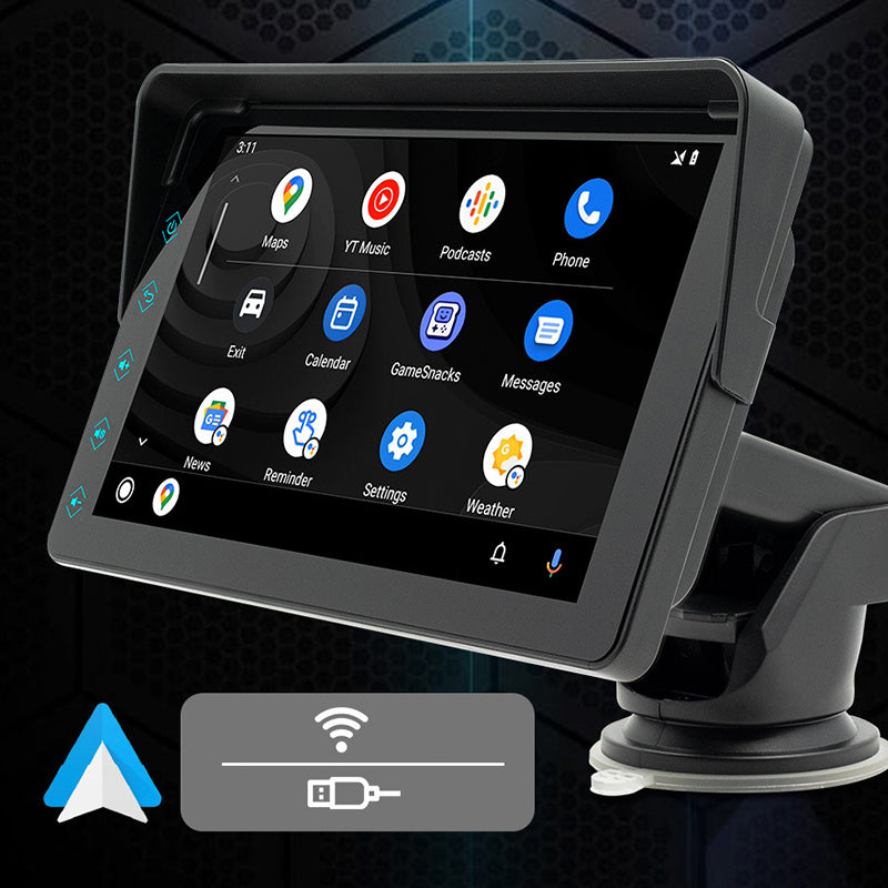 🌞Frühlingserwachen: 50% Rabatt!🚗 Multifunktionales Wireless CarPlay Auto Display – 7-Zoll Touchscreen, Apple/Android Kompatibel, Bluetooth Freisprecheinrichtung & 7 Farben Lichter für sichere & unterhaltsame Fahrt
