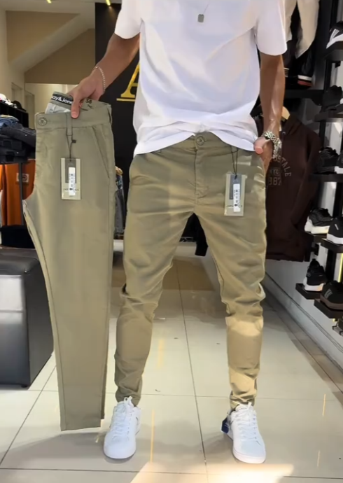 Herren Slim-Fit Freizeithose in Unifarben – Komfortabel 🧗♂️, Stylish 🛠️ & Perfekt für Jedes Outfit 🚀