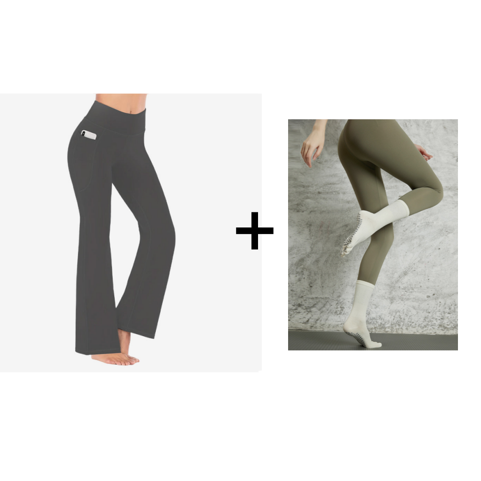 🎉 Neujahrsgeschenk – 50% RABATT!🔥Ultra Sculpt High-Waist Bauchformende Flare-Legging: Bequemes Stretchmaterial + Funktionelle Seitentaschen – Stylisch für Yoga & Outdoor!