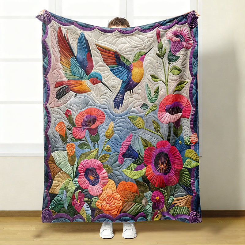 Kuschelige und weiche Flanelldecke mit Blumenmuster