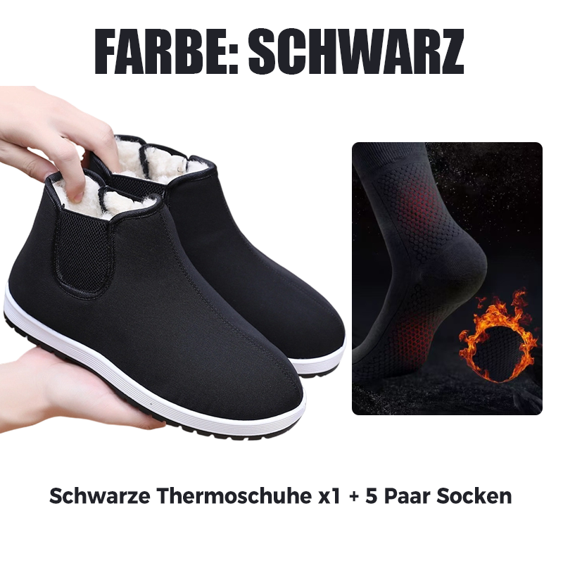 🎉 Neujahrsgeschenk – 50% RABATT!🧦 Thermoschuhe: Warm + Schmerzlindernd – flexibel für breite Füße (mit 5 Paar Socken!)