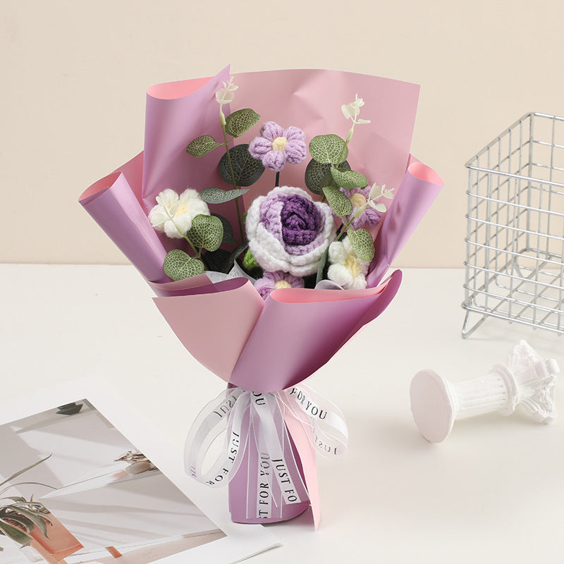 🌞Frühlingserwachen: 50% Rabatt!💐 Handgefertigter Häkel-Blumenstrauß | Langanhaltende Schönheit & Allergikerfreundlich | Fertiges Geschenk