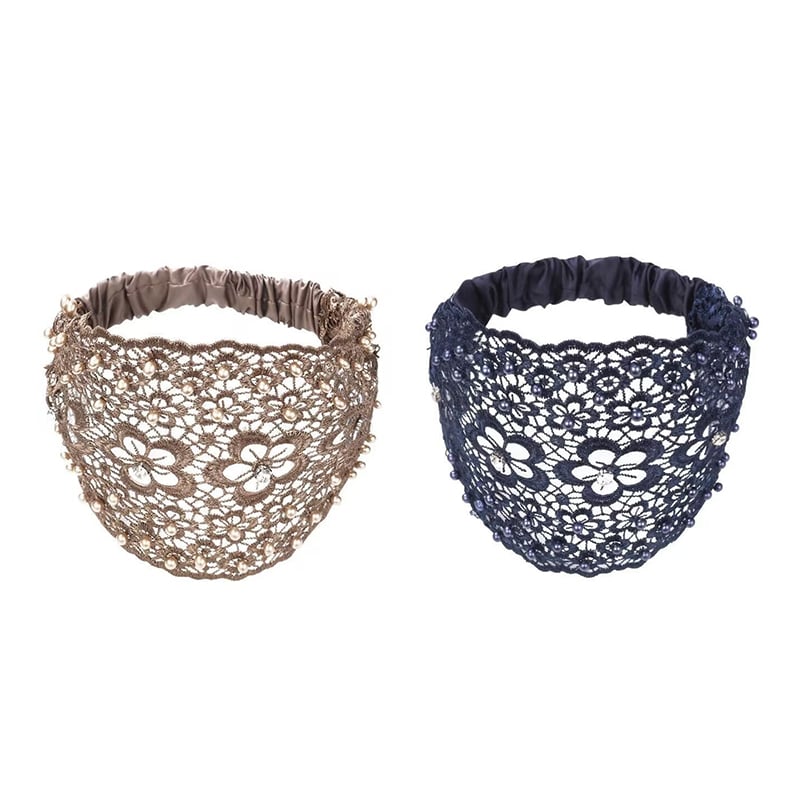 🌞Frühlingserwachen: 50% Rabatt!✨ Breites Haarband aus Guipure-Spitze mit Perlen & Blumenmotiv – Kaschiert dünner werdendes Haar & verleiht eine elegante Ausstrahlung!