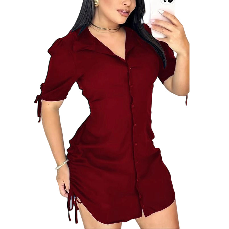 🌞Frühlingserwachen: 50% Rabatt!💎Damen Hemdkleid "Modern Curve" – Luftiger Mix aus Eleganz & Raffinesse