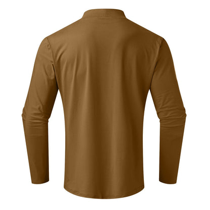 ⏳Begrenzte Zeit 50% Rabatt💥🎁【Geschenk-Empfehlung】Hochgeschlossenes Herren-T-Shirt mit langen Ärmeln und schmaler Passform
