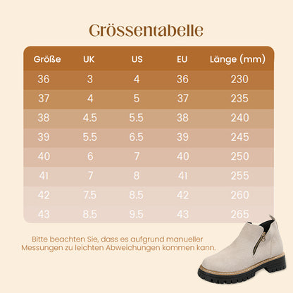 Damen-Stiefeletten mit runder Spitze und seitlichem Reißverschluss