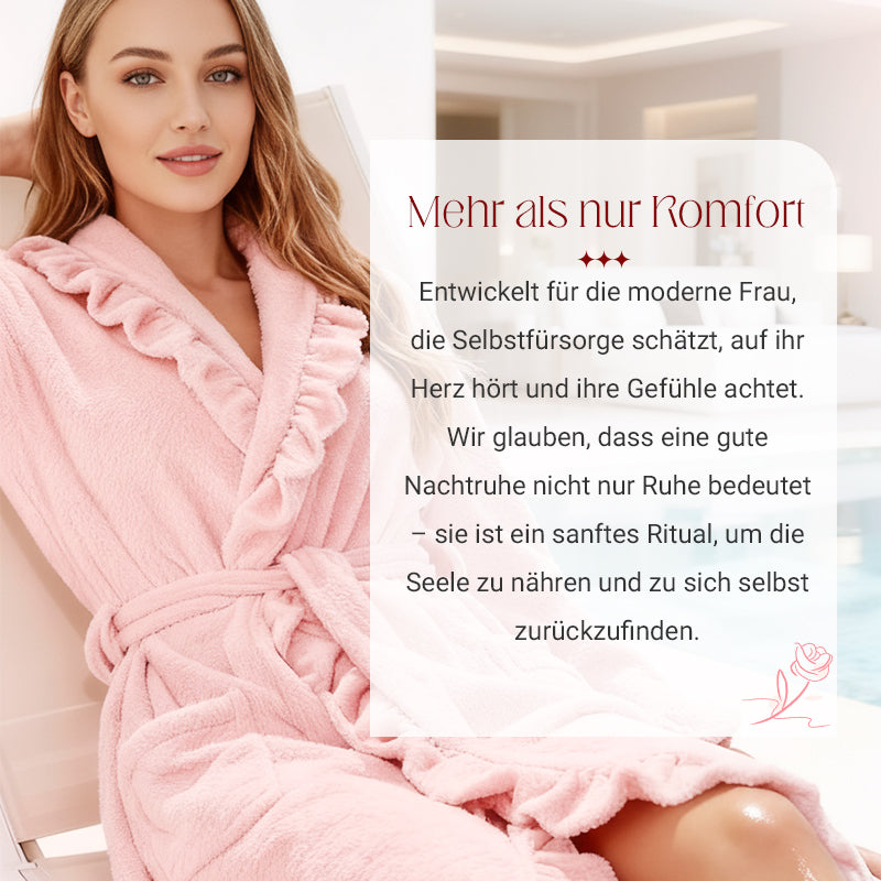 💘 Valentinstagsangebot: 50% Rabatt!🧖♀️ Luxuriös weicher Bademantel – ultraweicher Stoff, elegante Rüschen und Komfort für jeden Tag