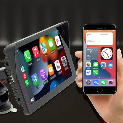 🌞Frühlingserwachen: 50% Rabatt!🚗 Multifunktionales Wireless CarPlay Auto Display – 7-Zoll Touchscreen, Apple/Android Kompatibel, Bluetooth Freisprecheinrichtung & 7 Farben Lichter für sichere & unterhaltsame Fahrt