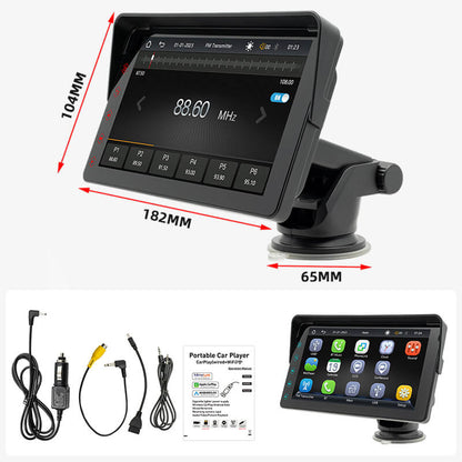 🌞Frühlingserwachen: 50% Rabatt!🚗 Multifunktionales Wireless CarPlay Auto Display – 7-Zoll Touchscreen, Apple/Android Kompatibel, Bluetooth Freisprecheinrichtung & 7 Farben Lichter für sichere & unterhaltsame Fahrt