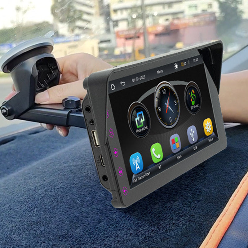 🌞Frühlingserwachen: 50% Rabatt!🚗 Multifunktionales Wireless CarPlay Auto Display – 7-Zoll Touchscreen, Apple/Android Kompatibel, Bluetooth Freisprecheinrichtung & 7 Farben Lichter für sichere & unterhaltsame Fahrt
