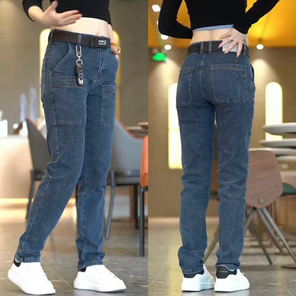 Dehnbare Herrenjeans mit geradem Bein