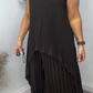 ✨🌸 50% Rabatt | Plisseeset – kurzärmliges, unregelmäßiges Midi-Top + Hose mit elastischer Taille & weitem Bein – streckt die Figur, macht schlank, elegant & vielseitig