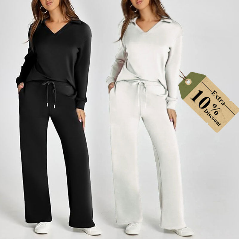 ⏳ 2-teilige Outfits für Damen, lässige Langarm-Trainingsanzüge