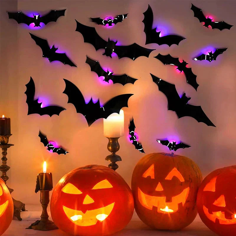 🦇Halloween 3D-beleuchtete Fledermäuse