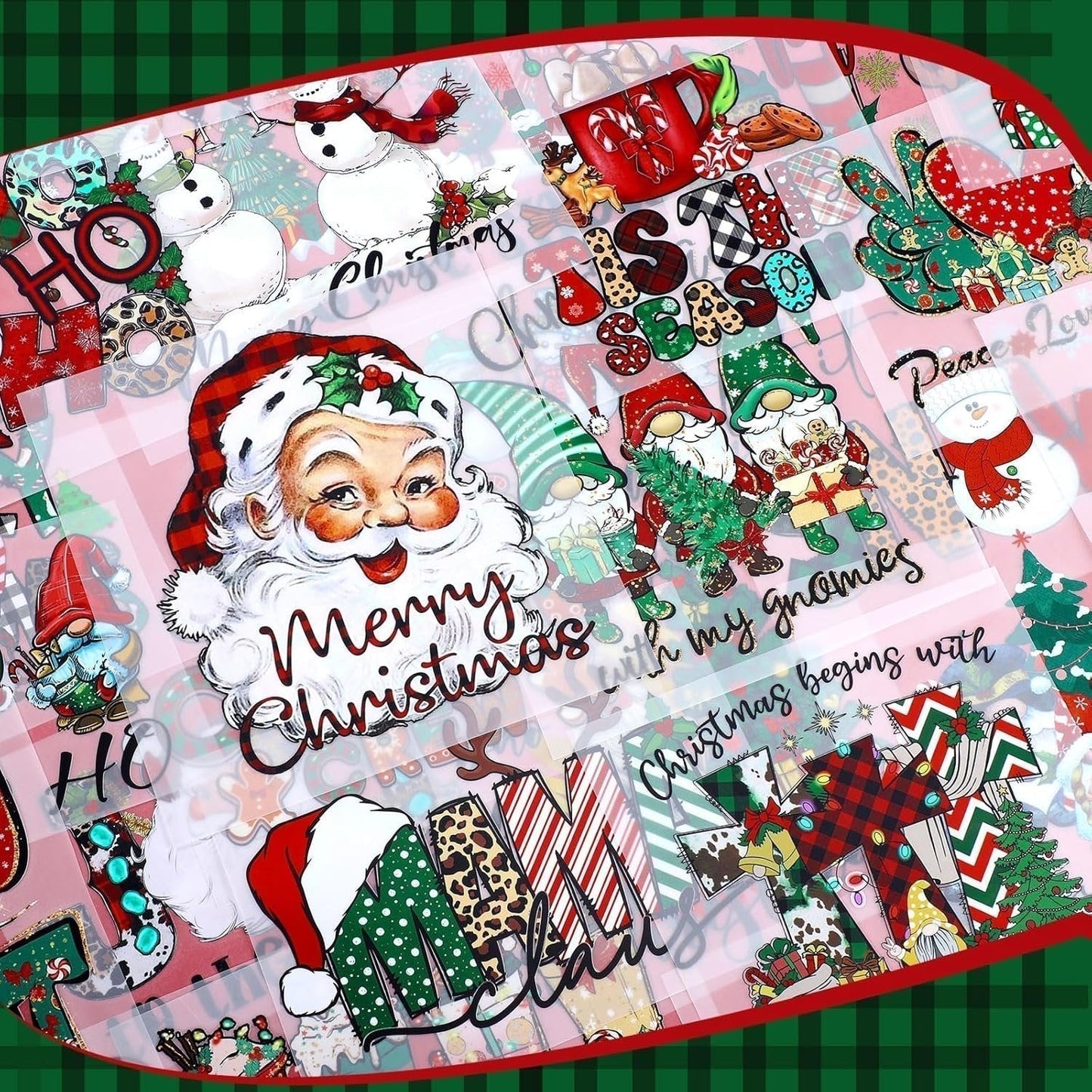 🎄Weihnachts-Überraschungspaket mit DTF-Transferdrucken – Fertig zum Aufpressen! Festliche Motive mit Weihnachtsmann, Rentier, Lebkuchen und anderen festlichen Grafiken für T-Shirts, Tragetaschen und DIY-Geschenke🎄