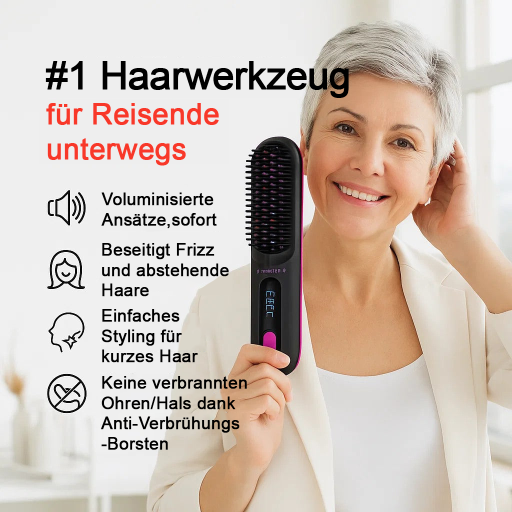💘 Valentinstagsangebot: 50% Rabatt! 💇‍♀️ Kabelloser Keramik-Haarglättungskamm: 3D-Zahndesign + Negative Ionen – seidig glattes Haar in Sekunden!