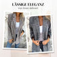 🥰Saisonangebot zum Super-Sonderpreis🥰Lässiger karierter Blazer mit Revers