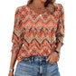 🌞Frühlingserwachen: 50% Rabatt!💝Elegante Business-Bluse mit 3/4-Arm & Smock-Bündchen – Bequem & Knitterfrei