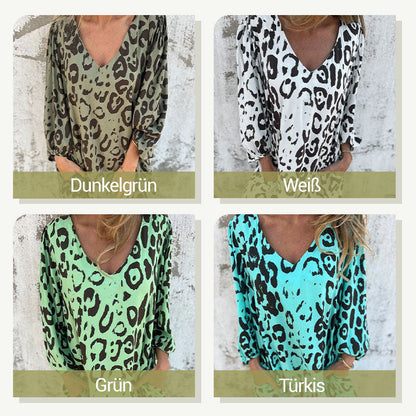 🌞Frühlingserwachen: 50% Rabatt!Schickes Kleid mit Safari-Leopardenmuster