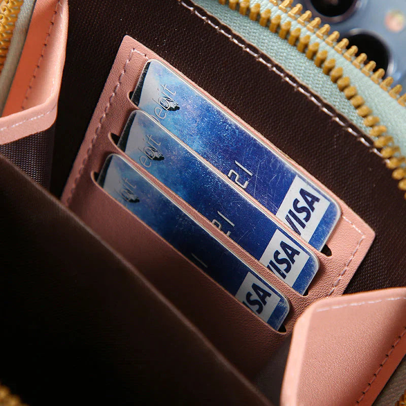 ✨️SONDERANGEBOT 2026👜 2-in-1 Handytasche zum Umhängen: Crossbody-Geldbörse mit Touchscreen-Fenster & RFID-Schutz