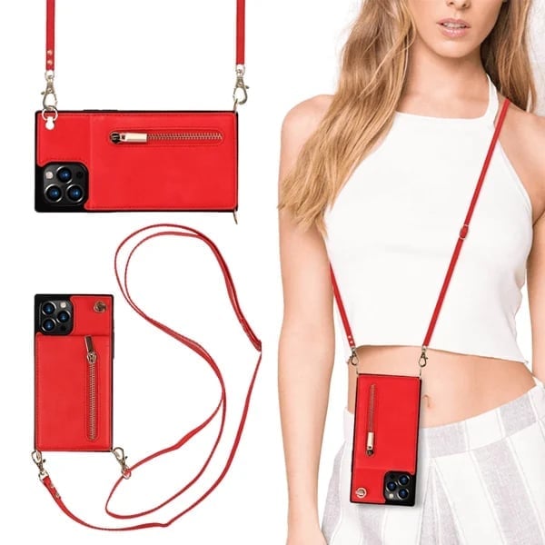 Crossbody-Etui für iPhone mit Kartenhalter