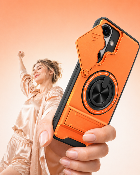 ⏰ 50 % RABATT – Nur für kurze Zeit ✨📱 Samsung Handyhülle mit Kameraschieber & drehbarem Ring – magnetisch für Autohalterung, praktisch & schützend 🔄