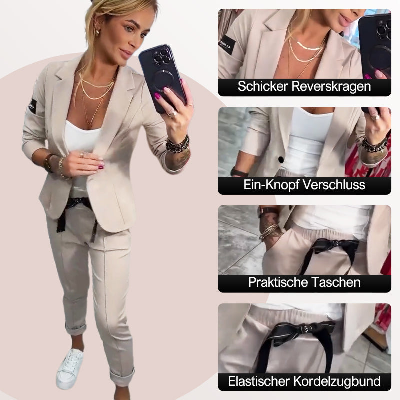 🔥HEISSER VERKAUF 49% - Lässiger, einfarbiger zweiteiliger Anzug für Damen