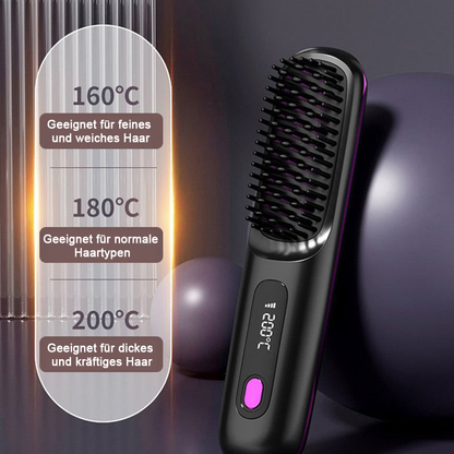 💘 Valentinstagsangebot: 50% Rabatt! 💇‍♀️ Kabelloser Keramik-Haarglättungskamm: 3D-Zahndesign + Negative Ionen – seidig glattes Haar in Sekunden!