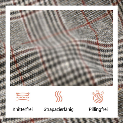 🥰Saisonangebot zum Super-Sonderpreis🥰Lässiger karierter Blazer mit Revers