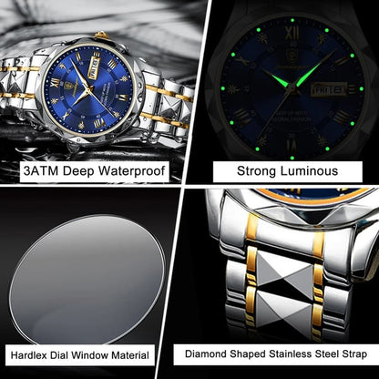 🎁2023 Weihnachtsverkauf Heißverkauf🎁 Wasserdicht Top Marke Luxus Mann Armbanduhr mit leuchtenden