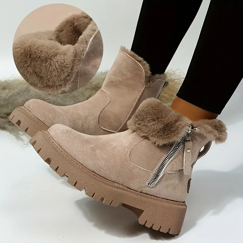 👢⚡Neu eingetroffen Sale-50 % Rabatt❄️Damen-Winter-Fleece-Schneestiefel