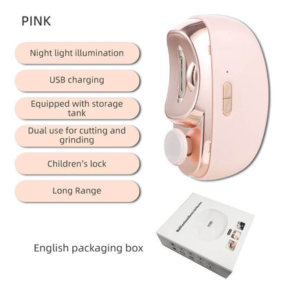 🎉 Neujahrsgeschenk – 50% RABATT!👶3-in-1 Elektrischer Nagelknipser: Schneiden+Schleifen+Polieren + Hilfsleuchte – sicher & tragbar