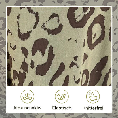 🌞Frühlingserwachen: 50% Rabatt!Schickes Kleid mit Safari-Leopardenmuster