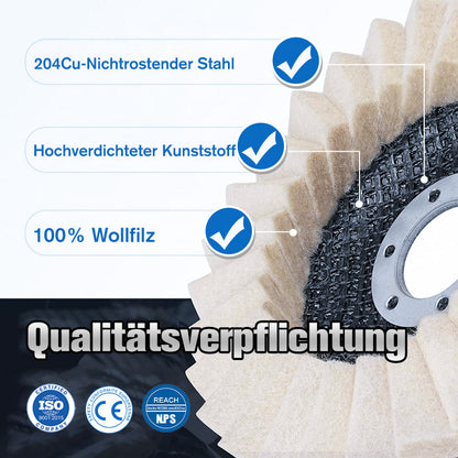 Wollfilz-Lamellenpolierscheibe