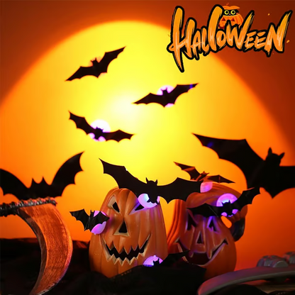 🦇Halloween 3D-beleuchtete Fledermäuse