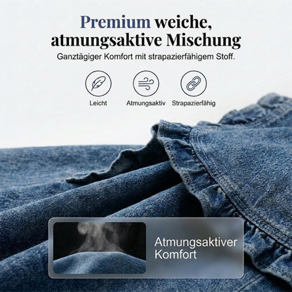 🧥 50 % RABATT !! 🌸 Damen-Jeansjacke mit Volants & offenem Vorderteil – Leicht & feminin – Vielseitig & schick 👗