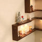 🌞Frühlingserwachen: 50% Rabatt!🪵Schwebendes Würfelregal 3-teilig – Wandregal aus Holz in Nussbaum – Ideal für Ecken, Dekoration, Pflanzen & Bücher