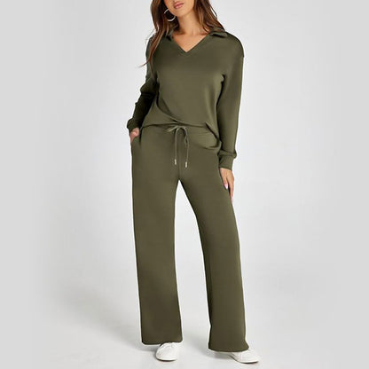 ⏳ 2-teilige Outfits für Damen, lässige Langarm-Trainingsanzüge