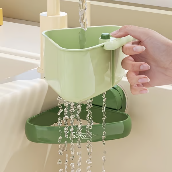 Eckregal für Spülbecken mit Saugnapf