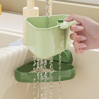 Eckregal für Spülbecken mit Saugnapf