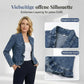 🧥 50 % RABATT !! 🌸 Damen-Jeansjacke mit Volants & offenem Vorderteil – Leicht & feminin – Vielseitig & schick 👗