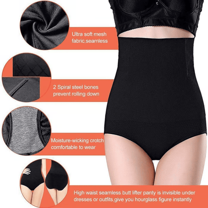🔥Kaufen Sie 1 und erhalten Sie 1 gratis🔥 50% Rabatt👙 Bauchfreie Shapewear-Höschen mit hoher Taille