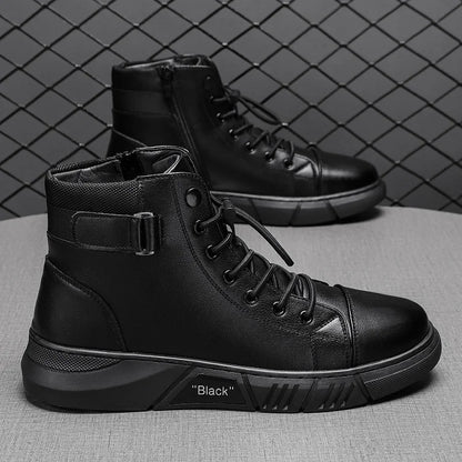 Herren lässige vielseitige echte Lederstiefel