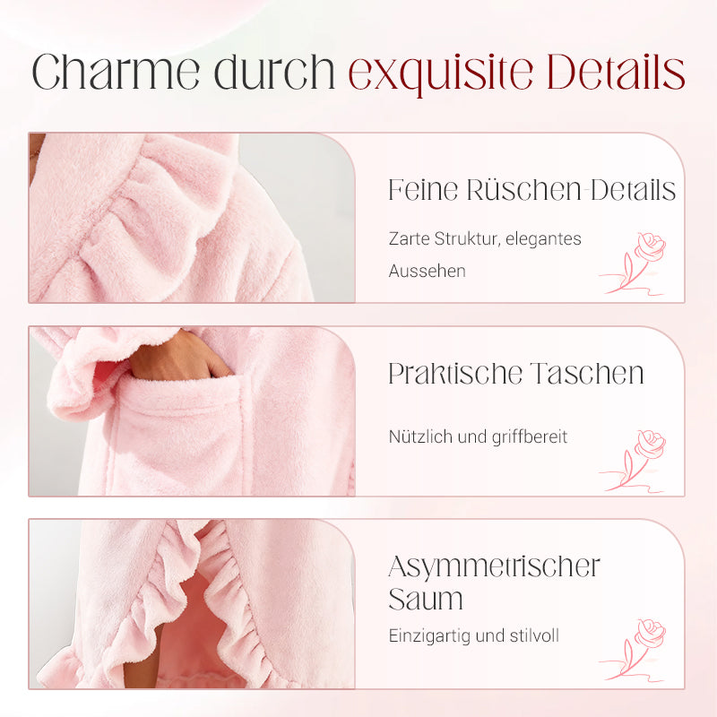 💘 Valentinstagsangebot: 50% Rabatt!🧖♀️ Luxuriös weicher Bademantel – ultraweicher Stoff, elegante Rüschen und Komfort für jeden Tag