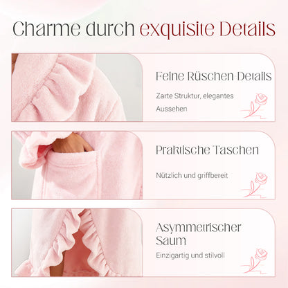 💘 Valentinstagsangebot: 50% Rabatt!🧖♀️ Luxuriös weicher Bademantel – ultraweicher Stoff, elegante Rüschen und Komfort für jeden Tag