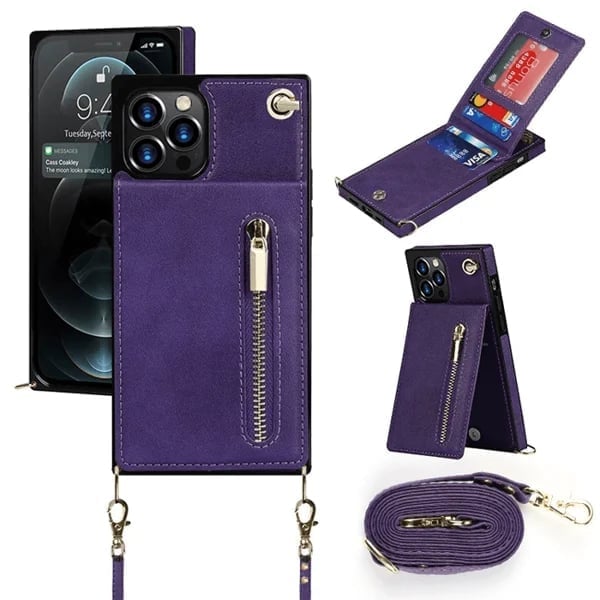 Crossbody-Etui für iPhone mit Kartenhalter