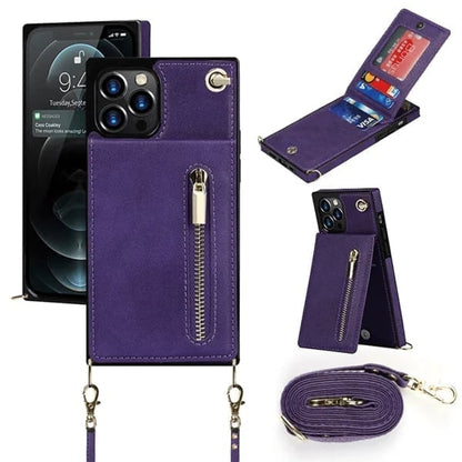 Crossbody-Etui für iPhone mit Kartenhalter