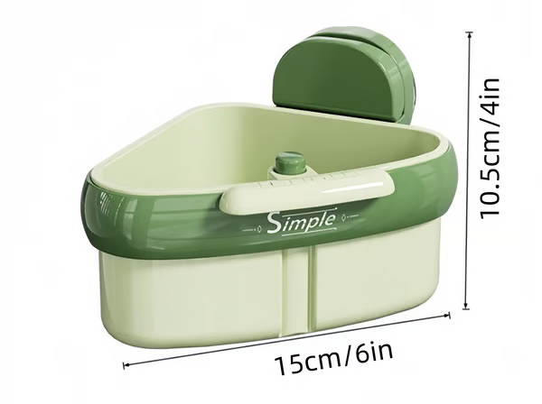 Eckregal für Spülbecken mit Saugnapf
