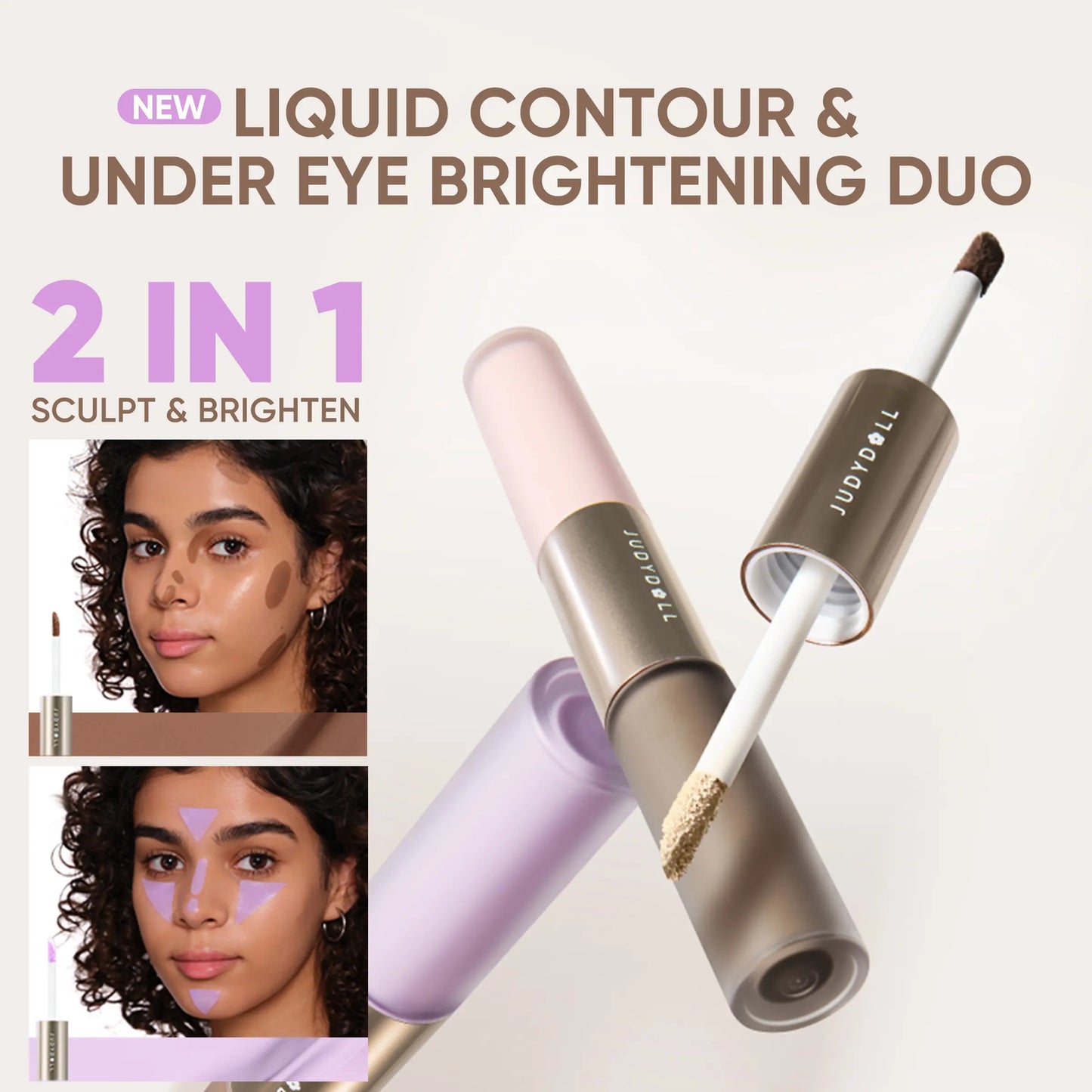 🌞Frühlingserwachen: 50% Rabatt!✨ 2-in-1 Highlighter & Contour Stick – Konturieren & Aufhellen in einem Schritt | 12 Stunden lang anhaltend!