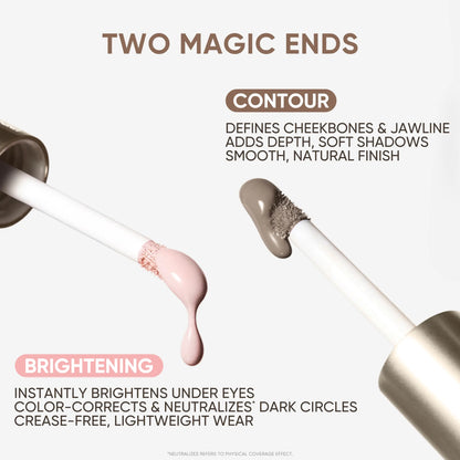 🌞Frühlingserwachen: 50% Rabatt!✨ 2-in-1 Highlighter & Contour Stick – Konturieren & Aufhellen in einem Schritt | 12 Stunden lang anhaltend!